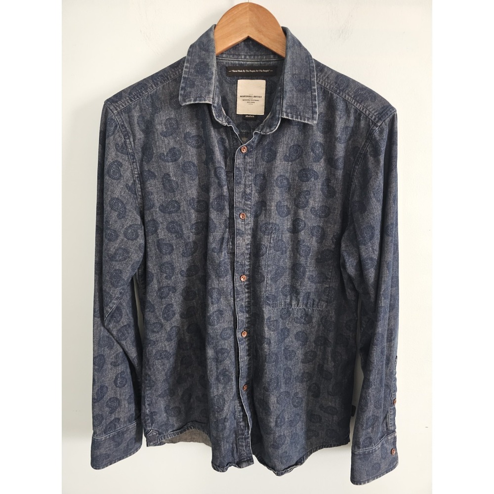 Marshall Artist Denim Button Up Paisley Shirt‎ Medium